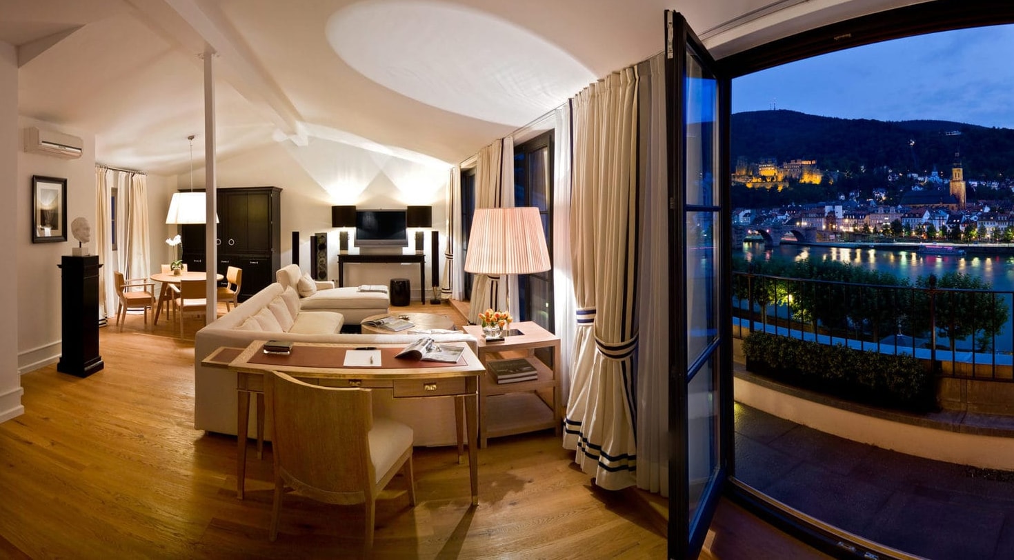 Penthouse mit Panorama-Schloss-Blick im Heidelberg Suites Hotel